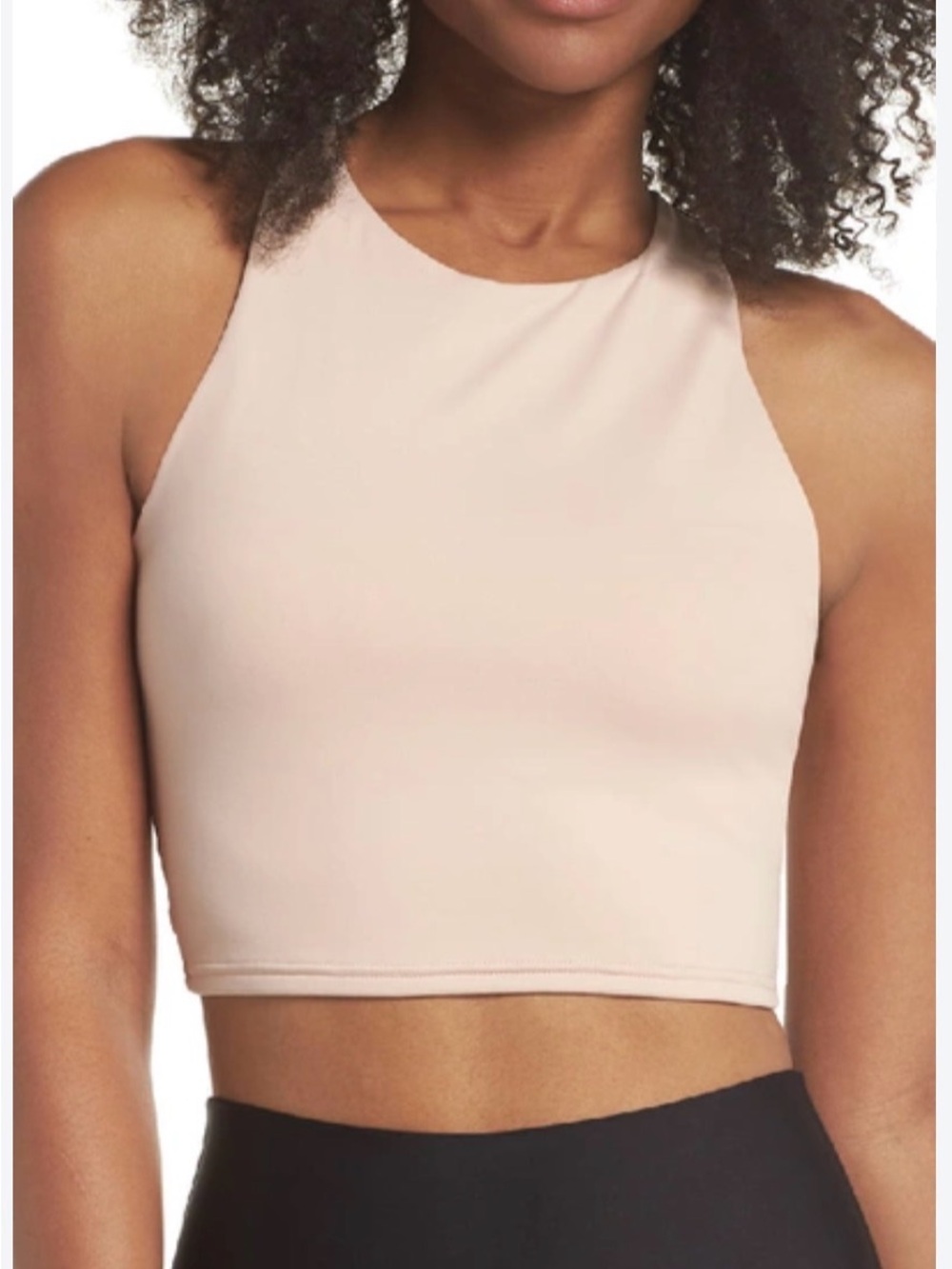 ALO Yoga Movement Lace Up Back Sports Bra- Blush Pink